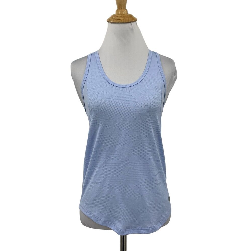Nike Tank Top Womens XS Extra Small Blue Dri Fit Jacquard Miler Mesh Paneled